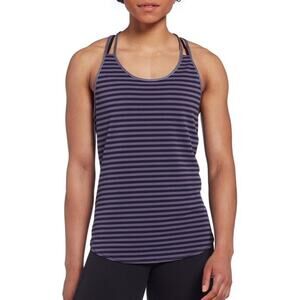 Calia by Carrie Underwood Tank Top Women's Size XS Purple Move Stripe Tank Top